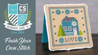 Finish a Cross Stitch into a Flatfold 🙌 Cross Stitch for Beginners 🎒 CROSS STITCH UNIVERSITY [upl. by Aineg]