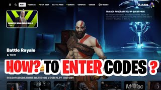 How to put in MAP CODES in Fortnite  How to enter ISLAND CODES Fortnite [upl. by Puttergill]