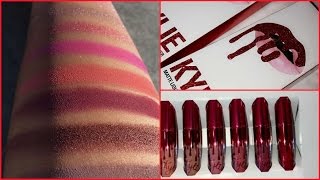 Kylie Cosmetics  Valentines Collection Shades amp Swatches [upl. by Daye]