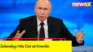 Zelenskyy Hits Out at Kremlin  Calls Putin a quotscumquot for linking the Attack to Kyiv [upl. by Sivlek]