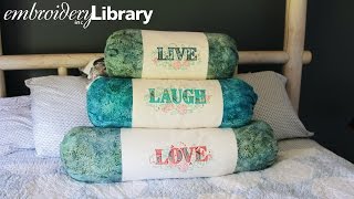 Embroidered Bolster Pillows [upl. by Koren]