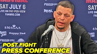 Nate Diaz Full Post Fight Press Conference vs Jorge Masvidal [upl. by Adnahsal]