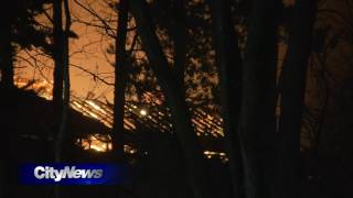 Video Bridle Path mansion destroyed by fire [upl. by Anaej]