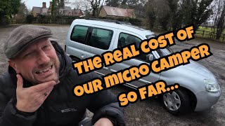 BERLINGO CAMPER  CONVERSION  MICRO VAN CONVERSION UK  VAN LIFE UK  HONEST COST REVIEW 4 [upl. by Jazmin]