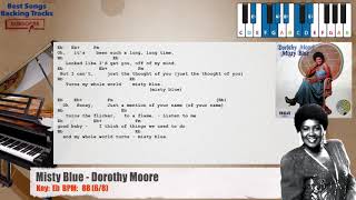 🎹 Misty Blue  Dorothy Moore Piano Backing Track with chords and lyrics [upl. by Wally]