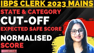 IBPS CLERK Mains CUTOFF 2023 Expected SAFE SCORE ibps ibpsclerk ibpspo [upl. by Pennebaker]