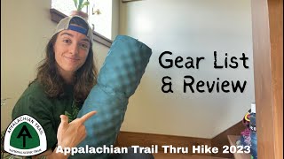 Post Trail Gear List amp Review  Appalachian Trail Thru Hike 2023 NOBO [upl. by Jessy]