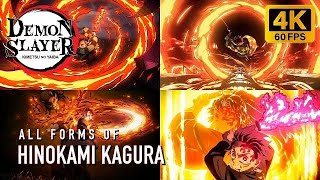 All Hinokami Kagura Forms 4K 60FPS  Demon Slayer [upl. by Frodeen]