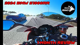 2024 BMW S1000RR 1 month review pros and cons first service unlock [upl. by Nylhsoj]