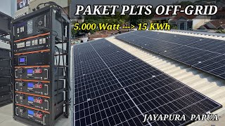 SISTEM KERJA PAKET PLTS OFFGRID 5KW 15KWh [upl. by Assilev]