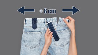 Sewing trick how to upsize jeans in the waist quickly and simply [upl. by Eveam]