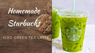 Homemade Starbucks Iced Green Tea Latte [upl. by Kai235]