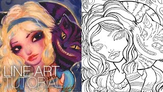 How to Create a Coloring Page Photoshop CS6  Natasha WESCOAT [upl. by Llehcam986]