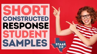 STAAR 20 Short Constructed Response Student Sample Answers [upl. by Idden]