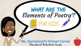 ✏️ What are the Elements of Poetry  Poetry Writing for Kids and Beginners [upl. by Lashondra]