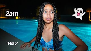 SNEAKING INTO MY POOL AT 2AM  Tiana [upl. by Renruojos]