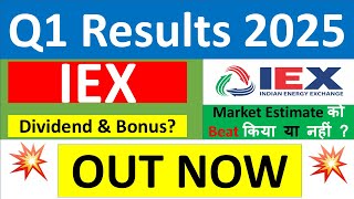 IEX Q1 results 2025  IEX results today  IEX Share News  IEX Share latest news  IEX Dividend [upl. by Htinek]