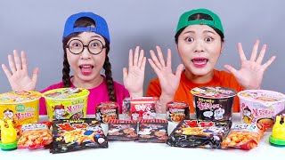 Convenience Store Spicy Food Mukbang DONA [upl. by Annirac34]