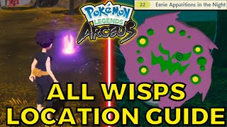 All Wisps Locations to Catch Spiritomb Guide in Pokemon Legends Arceus [upl. by Wickham]