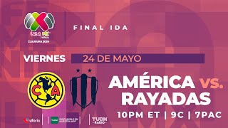 AMÉRICA VS RAYADAS  EN VIVO 🔴FINALIDA LIGA MX FEMENIL CLAUSURA 2024 [upl. by Carrillo]