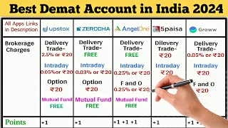 Which broker is best for trading  Upstox vs zerodha vs angel one vs 5paisa vs groww  2024 [upl. by Maclaine]