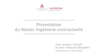 Présentation du Master Ingénierie contractuelle de luniversité PanthéonAssas [upl. by Anedal618]