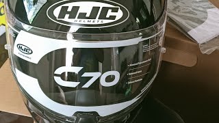 HJC C70 HELMET UNBOXING AND QUICK REVIEW hjchelmets c70 hjc [upl. by Aibos]