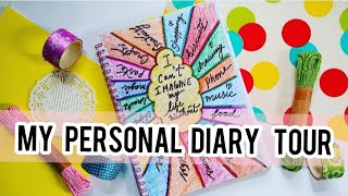 My Personal Diary TourGet Some Ideas To Fill Your Personal DiaryMy Handmade ArtJournal writting [upl. by Yevrah606]