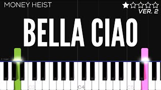 La Casa De Papel  Bella Ciao Money Heist  EASY Piano Tutorial [upl. by Colbye]