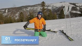 NAUKA JAZDY NA NARTACH  LEKCJA 01 POCZĄTKUJĄCY sprzęt narciarski omówienie [upl. by Siloam718]