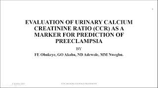 Evaluation of Urinary Calcium Creatinine ration CCR  Dr F Obakeye [upl. by Joly]