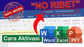 GAMPANG‼ Ini CARA AKTIVASI MICROSOFT WORD EXCEL PPT yang UNLICENSED PRODUCT [upl. by Alexis870]