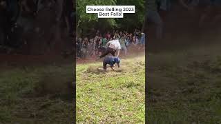 Cheese Rolling WORST FALLS and INJURIES 2023 [upl. by Ahseinod]