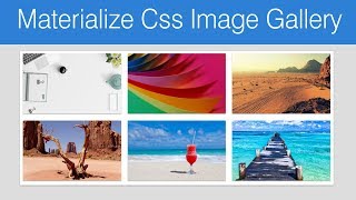 Materialize Css  responsive image gallery [upl. by Corty314]