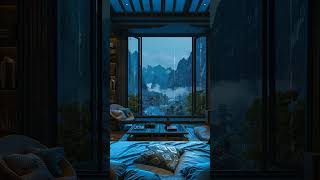 Windowside Tranquility Tea Raindrops and Serenity  Cosy Bedroom [upl. by Yssim744]