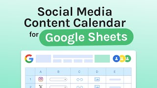 Easy Social Media Calendar for Google Sheets Free Template [upl. by Eineeuq]