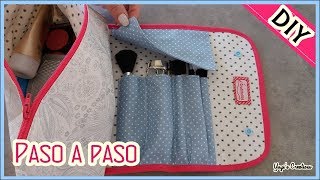 DIY COSMETIQUERA CON PORTABROCHAS  With English subtitles  Yuyis Creations [upl. by Atiras384]