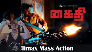 Kaithi Climax Mass Action Conclusion  Kaithi Full Movie Reaction By Foreigner Part 11 [upl. by Anhpad54]