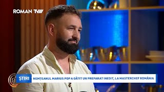 Nemțeanul Marius Pop a gătit un preparat inedit la MasterChef România [upl. by Anitnoc]