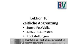 Sonstige Forderungen Verbindlichkeiten ARA PRA Rechnungsabgrenzung Rückstellung FB L10 T01 [upl. by Neils]