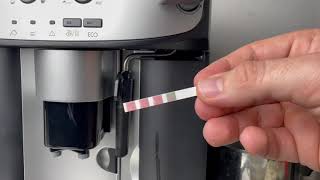 How to measure your water hardness and setup water hardness on Delonghi Caffe Corso ESAM 2800SB DIY [upl. by Adlen171]