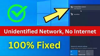 Fix Unidentified Network No Internet Windows 10 Laptop PC  UNIDENTIFIED NETWORK No Internet Access [upl. by Norita601]