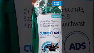 Clohex ads mouth wash uses in Hindi  Mouth wash  Chlorhexidine mouth wash uses in Hindi pharmacy [upl. by Alaehcim241]