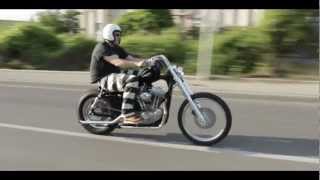 98 XLH HarleyDavidson Sportster 883 chopper in the street [upl. by Eenobe]