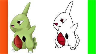 How To Draw Larvitar  Pokemon [upl. by Haerdna]