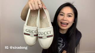 Espadrilles Comparison  LV Chanel amp Gucci เปรียบเทียบรองเท้าชาแนล หลุยส์และกุชชี่ [upl. by Airdnua]