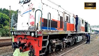 ASMR 3 menit engine sound GE U18C CC201 77 05 keretaapi enginesound asmr locomotive [upl. by Pacificas]