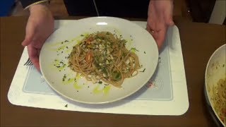 Spaghetti integrali con Alici Capperi e Olive Chef Stefano Barbato [upl. by Adnerb]