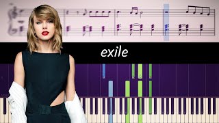 How to play piano part of Exile by Taylor Swift and Bon Iver [upl. by Ardnuyek]