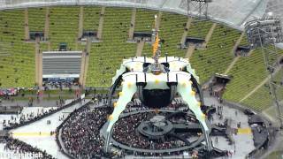 U2 360° Stage Olympiastadion view from Olympiaturm München 20100915 [upl. by Uziel]